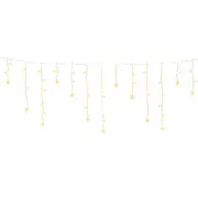 6M Christmas Icicle Lights String Light 160 LED Solar Powered Warm