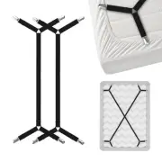 Bed Sheet Holder Straps Criss-Cross - Sheets Stays Suspenders Keep Fitted/Fla...