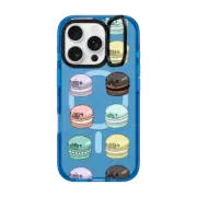 iPhone 16 Pro Impact Ring Stand Case MagSafe Compatible Pug Macarons
