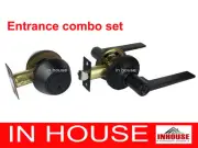 Door handles,lock Passage,Privacy,Entrance with Deadbolt,Dummy, Matt Black finis
