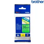 【含稅店】BROTHER兄弟 TZE-761 綠底黑字 標籤帶 標準黏性護貝系列 (寬度36MM) 標籤貼紙 色帶