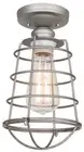 Design House 519686 Ajax 6"W Semi-Flush Ceiling Fixture - Galvanized