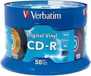 Verbatim CD-R 80min 52X with Digital Vinyl Surface 50pk Spindle - Blue/Green/Orange/Pink/Purple