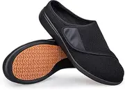 [HANABIRA] Diabetic Mule for Women Wide Width Clogs Slip On Orthopedic Walking Shoes Summer Mesh Neuropathy Slippers Backless Slides with Velcro