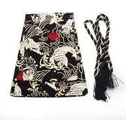 WENJTP Car Katana Shift Boot Cover Universal Stitch Ancient Japanese Antiquity Element of Koi Manual/Auto Shifter Shift Knob Cover