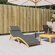 Sun Lounger Cushion Patio Furniture, Outdoor Seat Pillows, 186x58x4cm Oxford Fabric, Chair Replacement Anthracite Cushions
