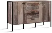Artiss Buffet Sideboard Industrial Style with 3 Drawers 2 Doors and Inner Shelves Pantry Cupboard Corner Cabinet, Kitchen Storage Table Display Organizer Dining Furniture Living Room Home