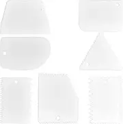 Cake Scraper Cake Decorating Tools, 7 Pcs Dough Scraper Bowl Scraper Cutters