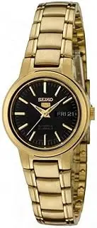 [SEIKO] 5 Automatic Black Dial Gold-tone Ladies Watch SYMK22