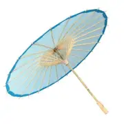 Willow Tree Bamboo Paper Parasol 84 cm Blue Umbrella