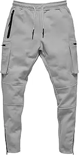 [Maiyifu-GJ] Men's Lightweight Casual Joggers Pants Elastic Waist Drawstring Cargo Sweatpants Multi-Pockets Athletic Trousers