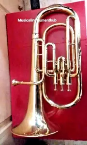 BARITONE MADE OF PURE BRASS IN GOLDEN POLISH+ FREE CUSHION CASE + FREE SHIPPING
