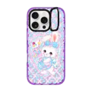 iPhone 16 Pro Impact Ring Stand Case MagSafe Compatible Fancy Bunny