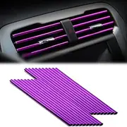 Decorative Strips 20 Pieces Car Air Vent Outlet Stri PVC Chrome Styling Moulding Car Air Vent Trim Strip Car Ventilation Decoration Ventilation Slits Car Decoration Car Air Conditioning Interior