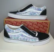 Vans Old Skool Skate Shoes Men's 11.5 Black Suede Tie Dye English Lavender