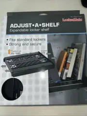 LockerMate Adjust A Shelf, Black. Expandable Locker Shelf, Fits Standard lockers