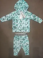 Bonds Size 00 BNWT Superlush Long Sleeved Hooded Shirt and Matching Pants