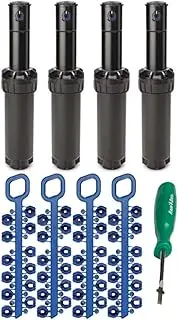 Rain Bird 5000 Series Rotor Sprinkler Heads Bundle - by ItemEyes - with Nozzles and Adjustment Tool (4 Pack); 5004 PC Model Part Circle 4" popup Height