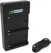 Wasabi Power Dual USB Battery Charger for Sony NP-F330, NP-F530, NP-F550, NP-F570, NP-F730, NP-F750, NP-F760, NP-F770, NP-F950, NP-F960, NP-F970, NP-F975 (L Series)