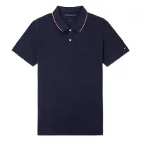 在飛比找momo購物網優惠-【Tommy Hilfiger】TOMMY 經典刺繡領滾邊L