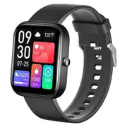 Nivo Smart Watch (2-inch Display/Heart Rate/Step Count/Blood Oxygen) - Black
