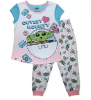 Lego Baby Yoda 2 piece Girls pajama set, size 4/5 7/8 NIP Flame Resistant