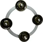 Frediuo Mountable Cymbal Hi Hat Tambourine Bright Sound Drum Set Accessory Multipurpose Single Row with Jingles for Concert Ensemble, silver