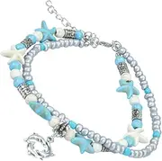 WOONEKY Anklet Bracelet for Women Ocean-inspired Anklet Fashionable and Practical Design