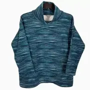 Talbots Women Plus Classic French Terry Pullover Sweatshirt Sz 1X Space Dye