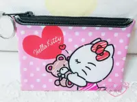 在飛比找買動漫優惠-♥小花花日本精品♥Hello Kitty粉紅水玉點點滿版親親