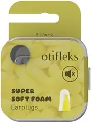 Otifleks Super Soft Foam Earplug Pair, Yellow/white, Pack of 8