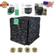 Stylish Rocketman Cotton Dog Crate Cover - 42"x28"x31" - Durable & Washable