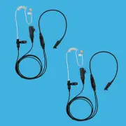 2x Guard Transparent Air Tube Earpiece for Motorola MTX960 MTX9250 HT1250