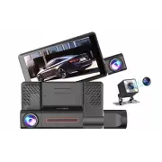 Dash Cam 4in HD 1080P 3 Lens Car DVR Video Recorder Front Inside Rear Cameras (for: Fiat)