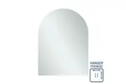 Thermogroup Aspen Polished Edge Arch Mirror 750x1000mm with Hangers AC7510HN
