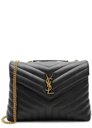 Saint Laurent LouLou Medium Leather Shoulder bag - Black ONE SIZE