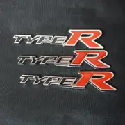 3x Black Red TYPE-R Chrome Metal Sticker Badge Emblem Decal Turbo Car Engine AWD (for: Renault)