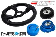 NRG 320mm Pilota Leather BK IN steering wheel 160H Hub Gen2.5 BL Release Lock BL
