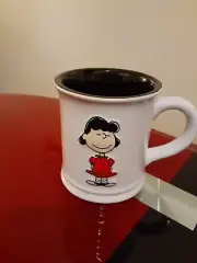 Peanuts Lucy Embossed Mug Cup White and black By UFS Inc New without tag