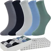 [SOCKS BOX] Socks for Women, Cotton Crew Socks for Women, 3/5/10/15 Pack Womens Socks