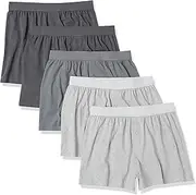 [Amazon Essentials] Men's Cotton Jersey Boxer Short (Available in Big & Tall), Pack of 5