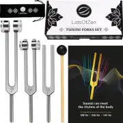 Tuning Forks for Healing Set (128Hz, 256Hz, 512Hz) — Essential Yoga and Medit...