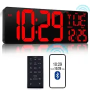 17.2" Large Digital Wall Clock Bluetooth Auto Time Sync Digital Clock Large D...