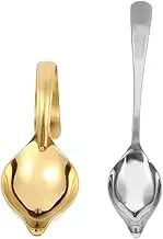 OKUMEYR 2pcs Stainless Steel Sauce Spoon Cooking Gravy Spoon for Home Soup Sauce Dressing Gravy Dressing