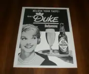 DUKE DUQUESNE BEER B&W AD PRINTS DUQUESNE BREWING CO. - YOUR CHOICE