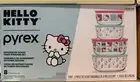 Pyrex Hello Kitty Decorated Glass Food Storage Container 8 Piece Set
