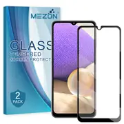 [2 Pack] Full Coverage Samsung Galaxy A32 5G Tempered Glass Crystal Clear Premium 9H HD Screen Protector by MEZON (A32 5G, 9H Full) – FREE EXPRESS