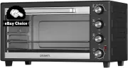 45L Convection Oven Electric Benchtop Toaster Grill 4 Tray Stainless Steel Black