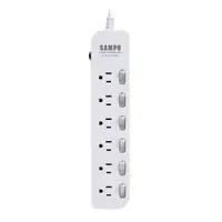 在飛比找蝦皮商城優惠-【SAMPO 聲寶】EL-W66R12 六開六插電源延長線 