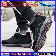 LF# Mens High Top Ankle Boots Waterproof Snow Boots for Autumn Winter (Black 40)